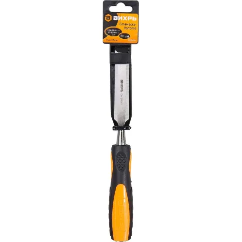 Стамеска-долото ВИХРЬ 20 мм 2 комп.усиленная рукоятка CrV 73/2/7/4 