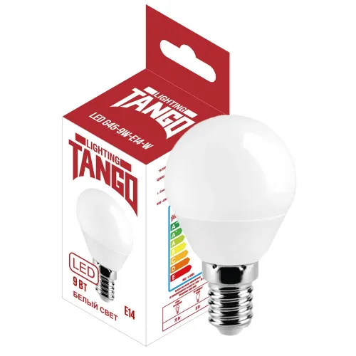 Лампа светодиодн. TANGO LED 9W E14 шарик 4000K 220V