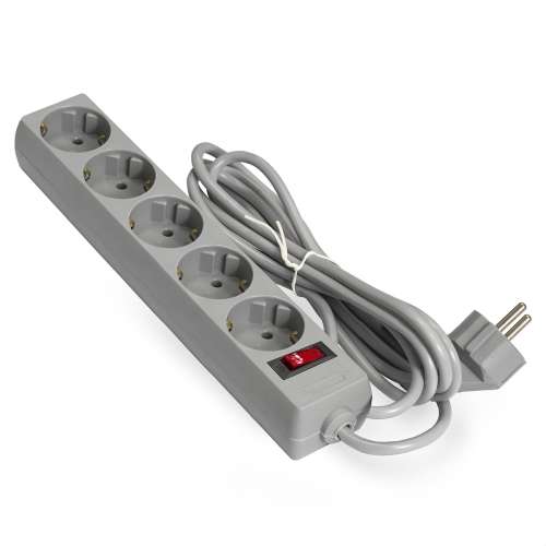 Сетевой фильтр UF-6g-3m-Z-V с 6 евророзетками (с/з, с/в) 3 м, черн