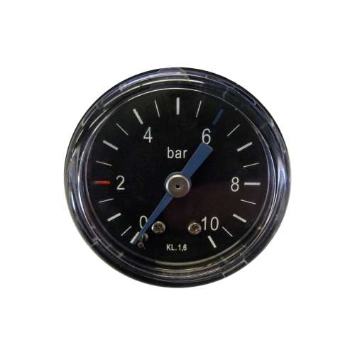 Манометр 0-10 bar радиальный, шкала 50мм, 1/4"