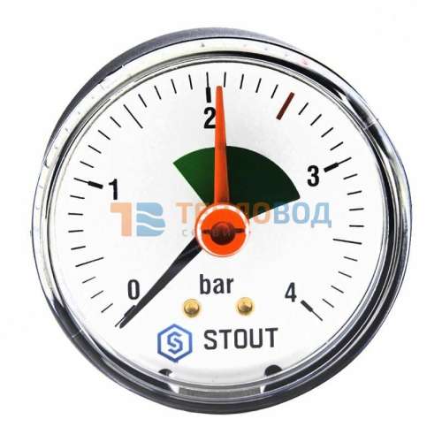 Манометр 0-6 bar радиальный, шкала 50мм, 1/4"