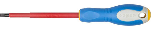 Отвертка диэлектр. SL 5,5х125мм ЗУБР 25261-5.5-125