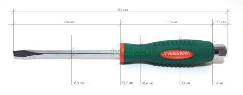 Отвертка шлицевая №6 150 Profi Cr-V 2563615